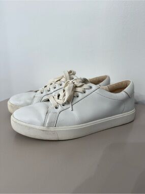 Sam Edelman White Leather Low-Top Sneakers